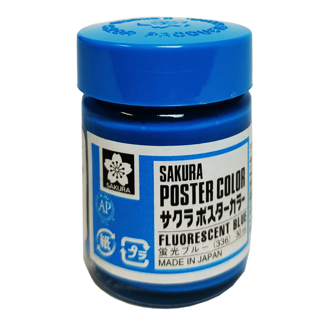 Tinta Guache Sakura Poster Color 30ml 336 Fluorescent Blue